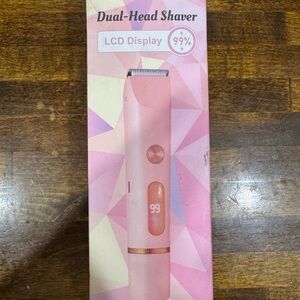 Pink Dual-Head Shaver with LCD Display